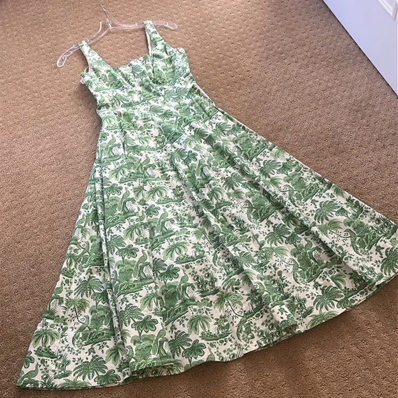 Staud Wells dress in clover toile print - Picture 2 of 7